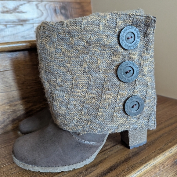 Y2K Boots By Muk Luks With Sweater Cuff And Lug Sole Size 9 - Picture 9 of 13
